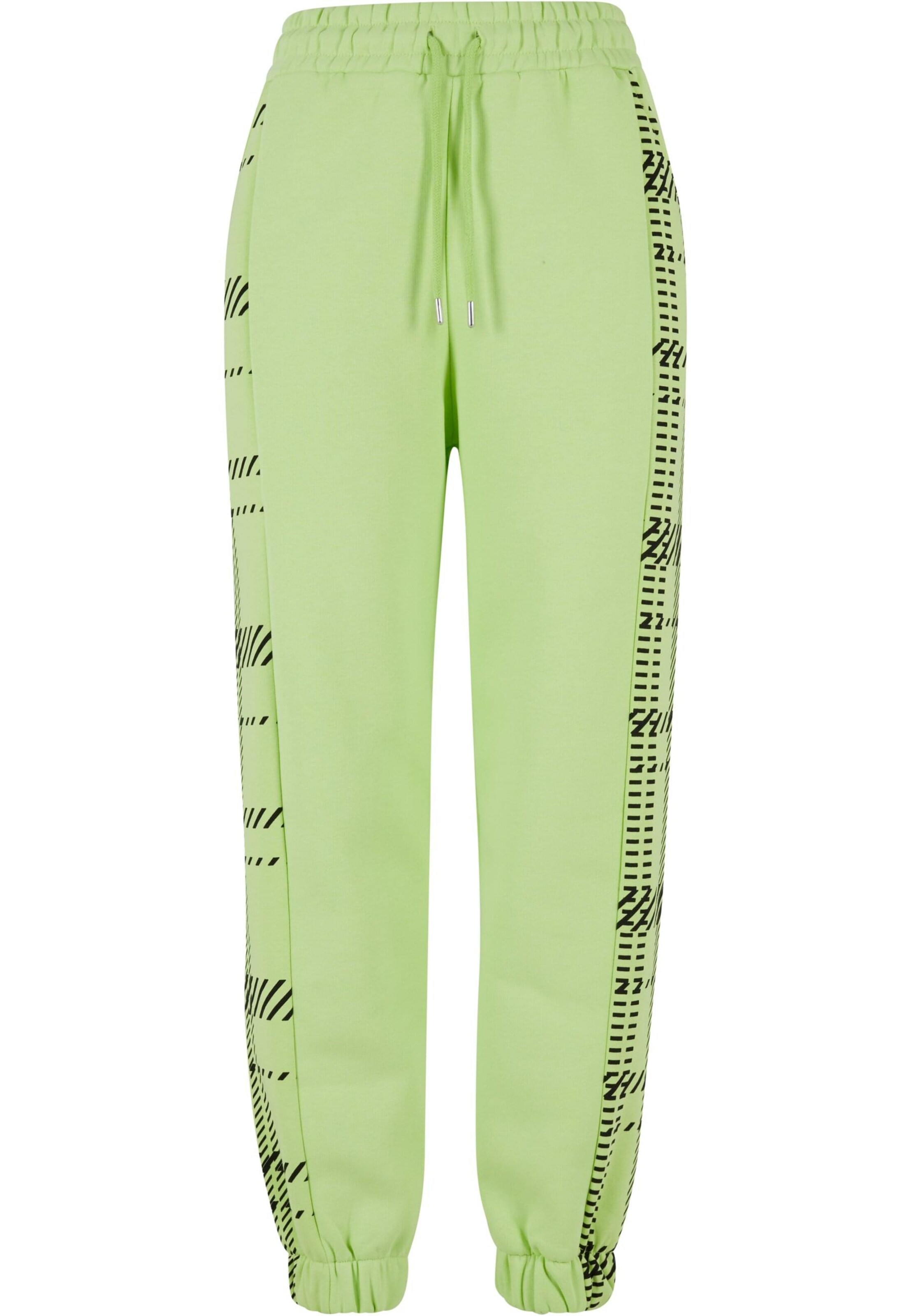Thug Life Tapered Trousers in Green: front