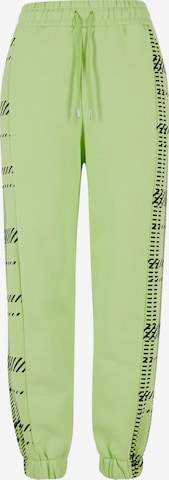 Thug Life Tapered Pants in Green: front