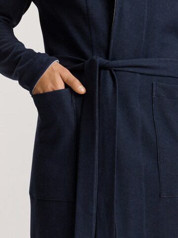 Hanro Badjas kort ' Cozy Living ' in Blauw