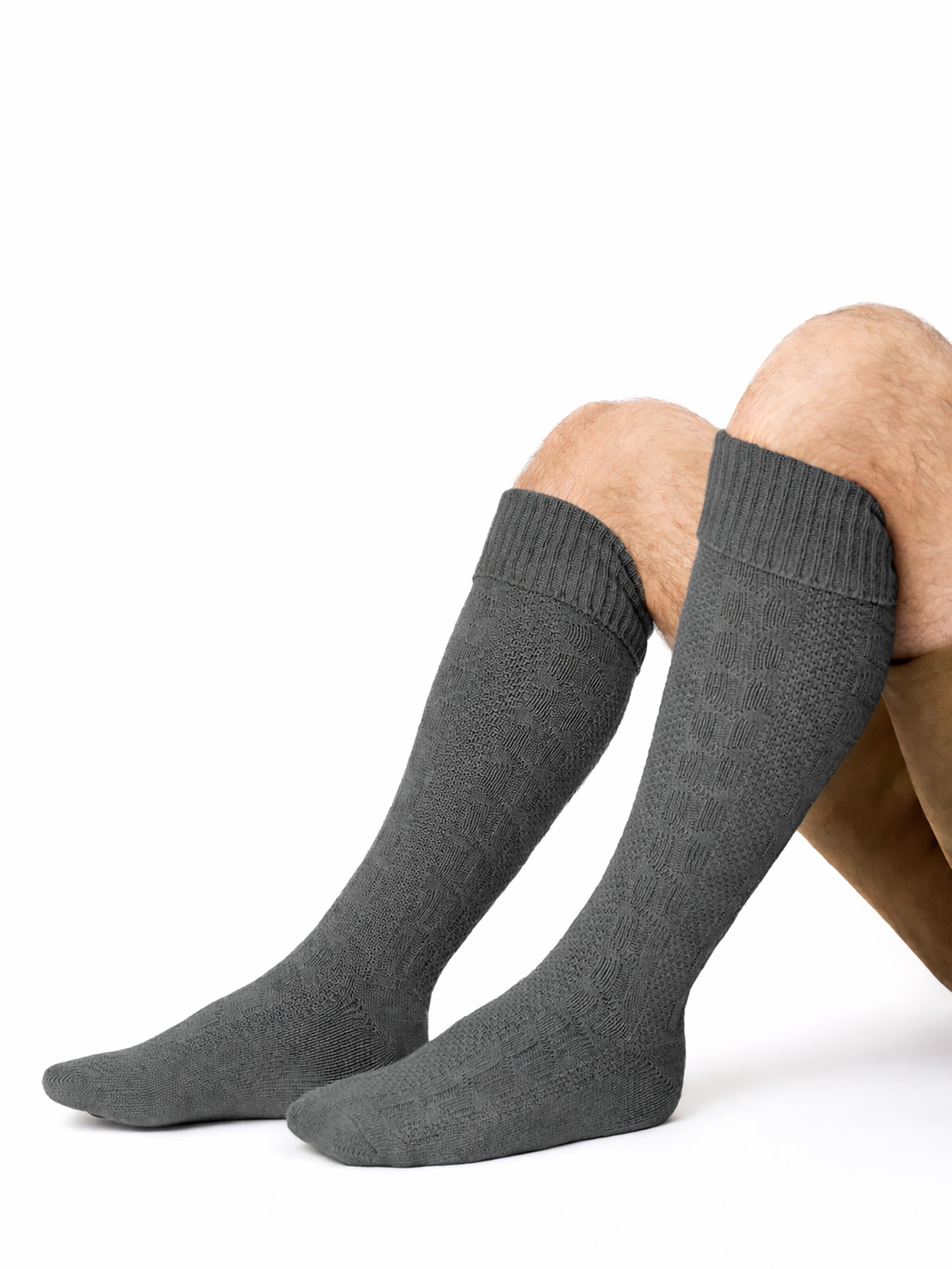 HerzSticht Traditional Socks 'Silberdistel' in Grey