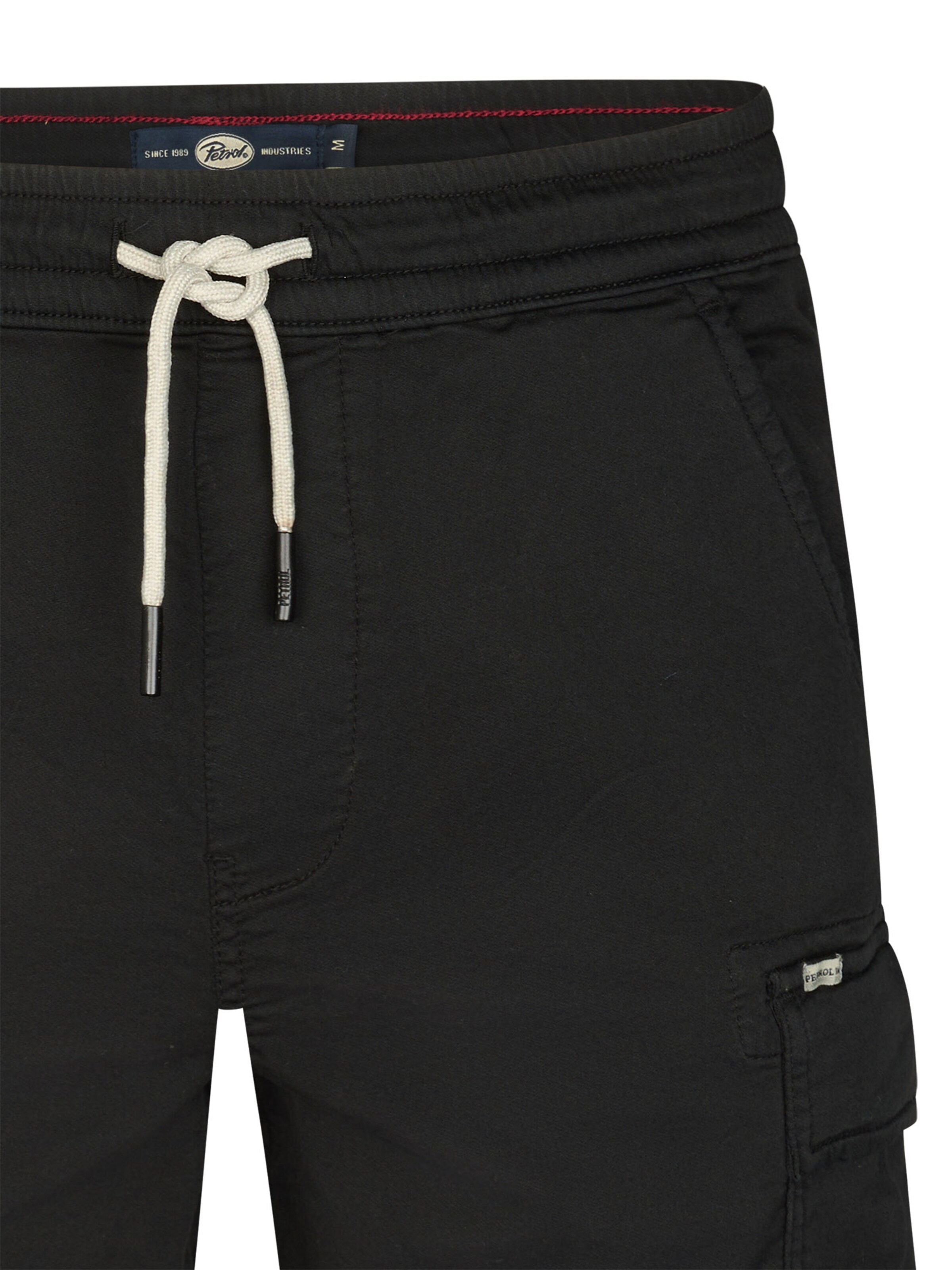 Petrol Industries - regular Pantalón cargo en negro