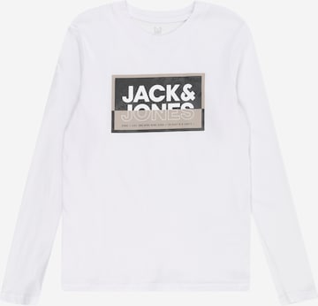 T-Shirt 'LOGAN' Jack & Jones Junior en blanc : devant