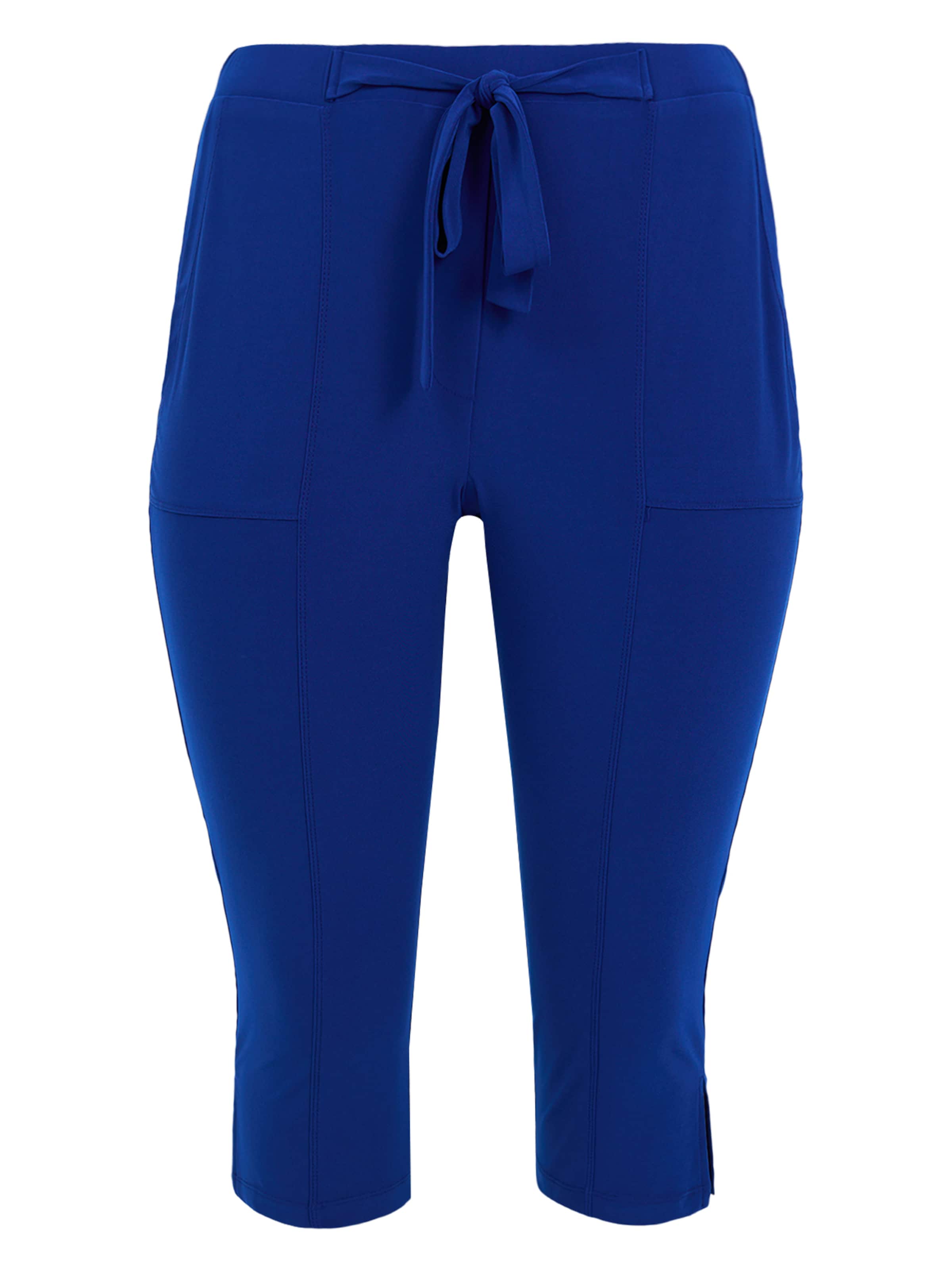YOEK Slimfit Broek in Blauw: voorkant