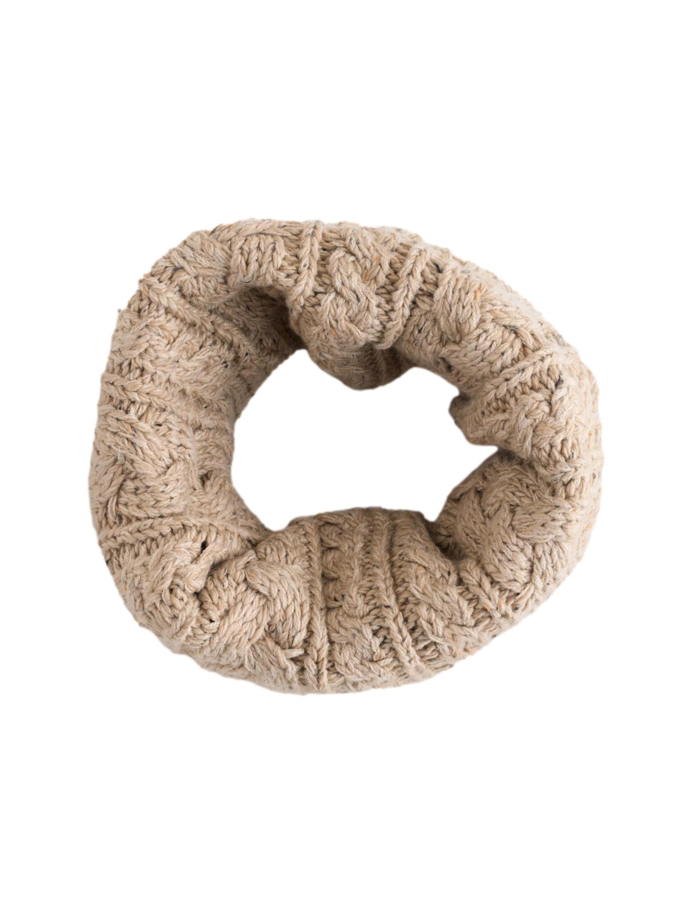 Fular de la Next pe bej: față