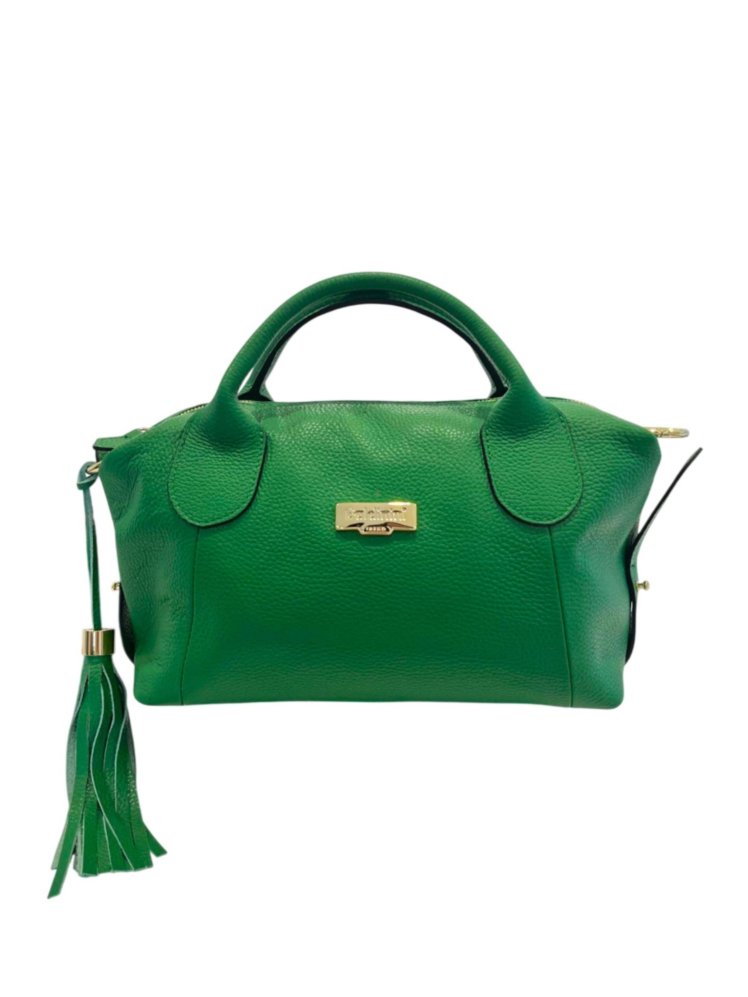 Borsa a mano 'Borsa a Mano Donna Pelle Vacchetta 100% - Modello Lucca Baldinini' di Baldinini Trend in verde: frontale