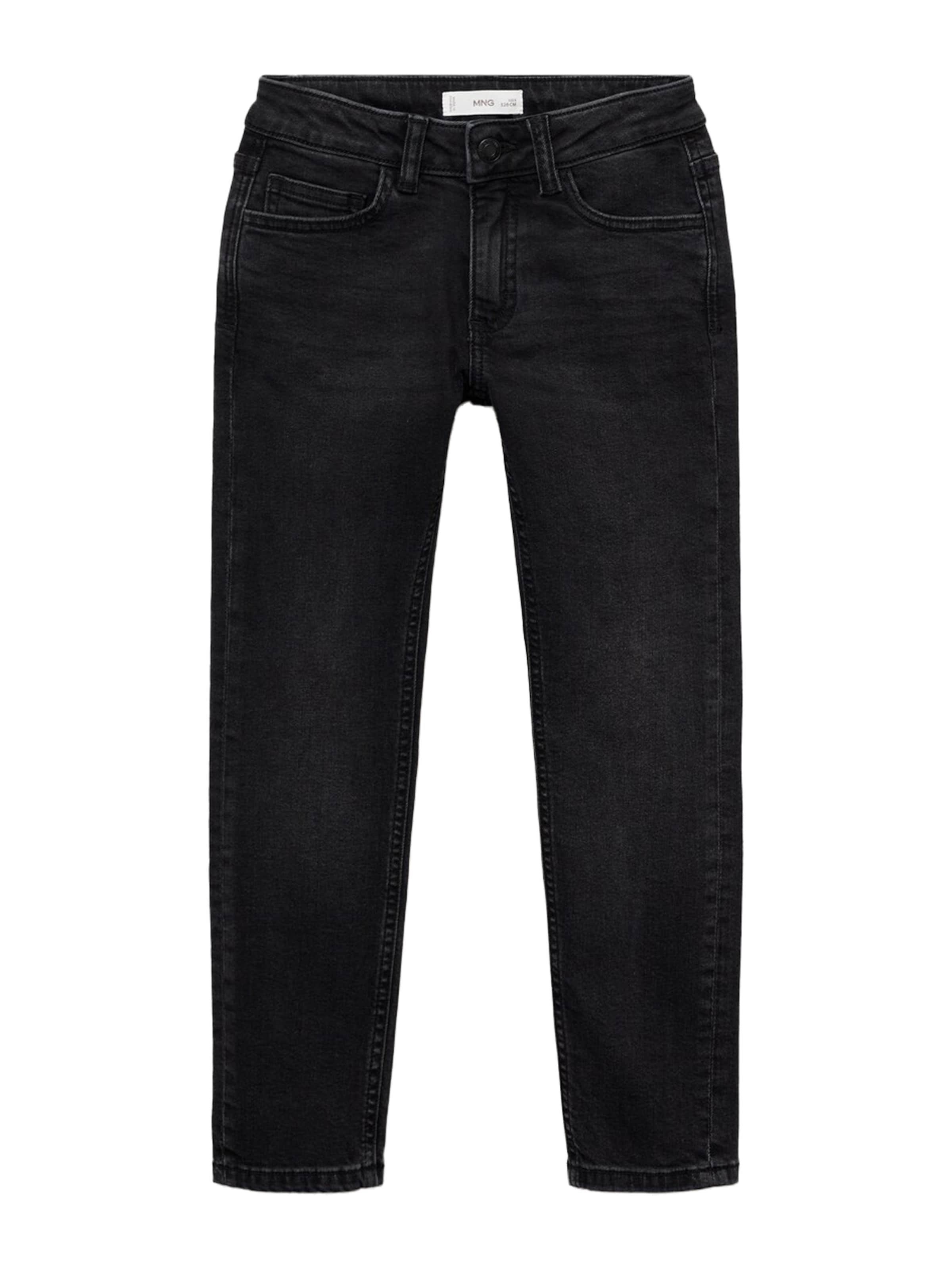 MANGO KIDS Slimfit Jeans i sort: forside
