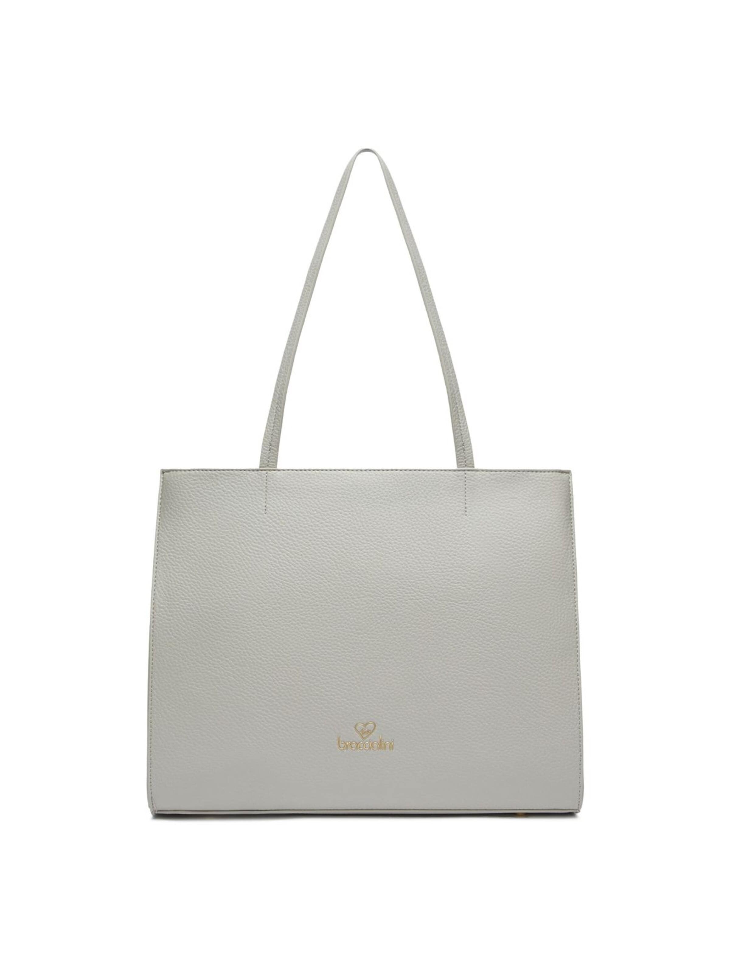 Shopper 'Meg' di Braccialini in grigio: frontale