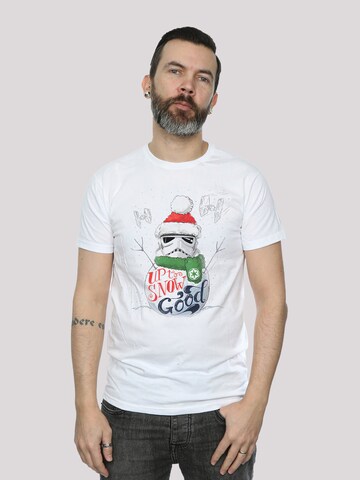 T-Shirt 'Star Wars' F4NT4STIC en blanc : devant