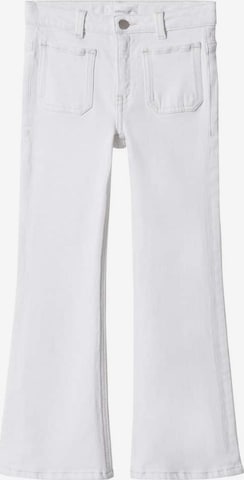 MANGO KIDS Flared Jeans in White: front