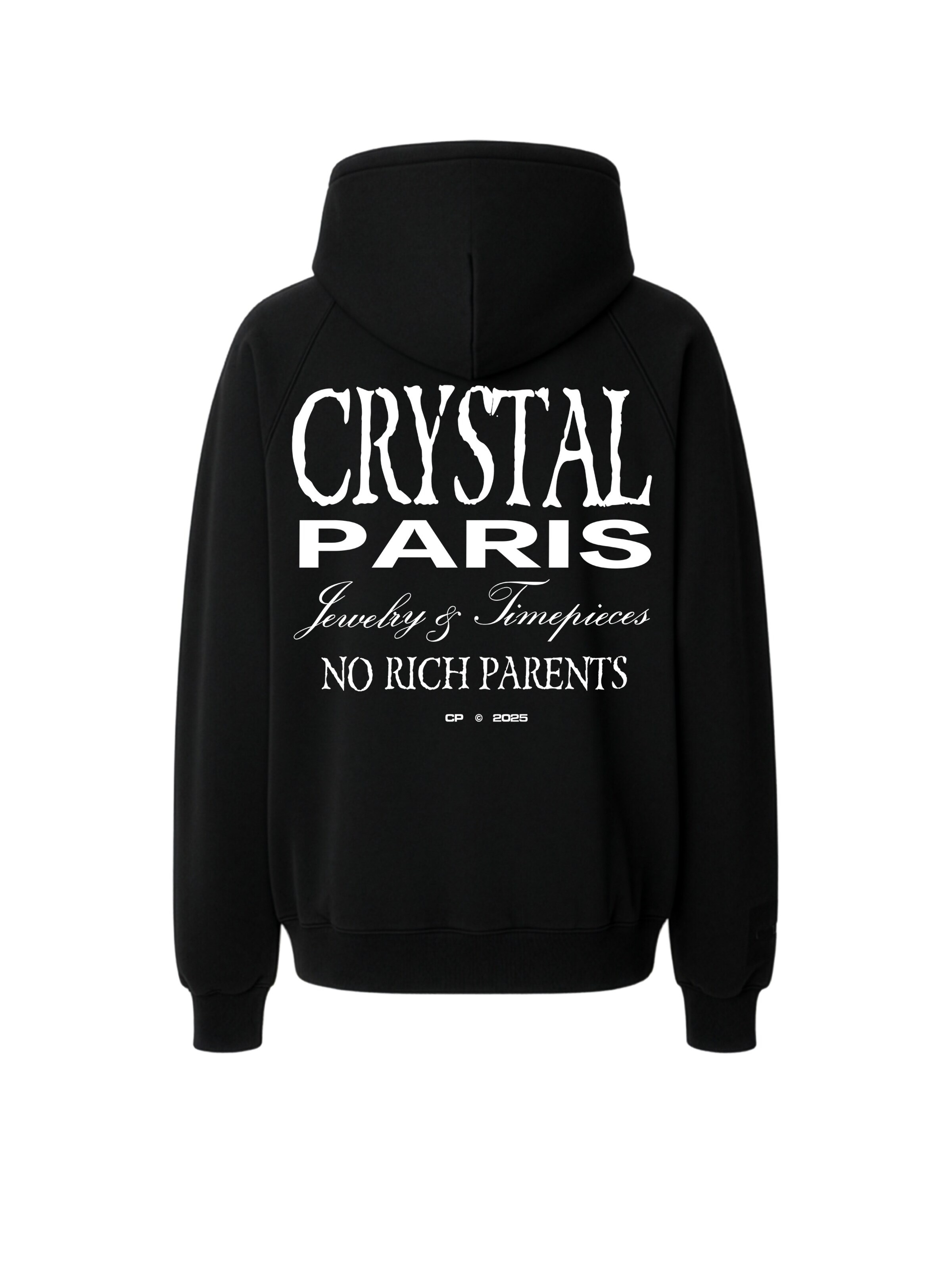 Crystal Paris Sweatshirt 'Rich' in Black