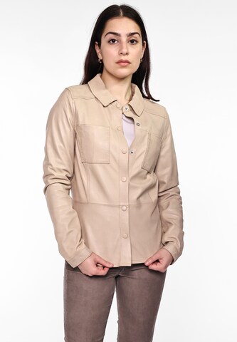 Veste mi-saison Maze en beige : devant