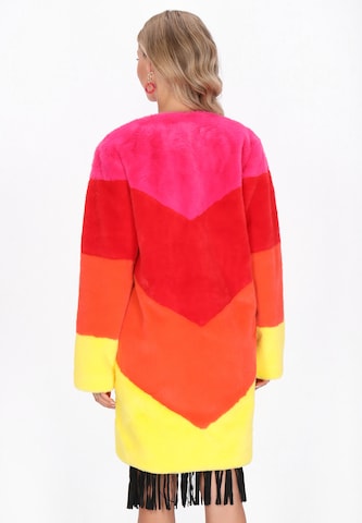 Manteau mi-saison IZIA en mélange de couleurs
