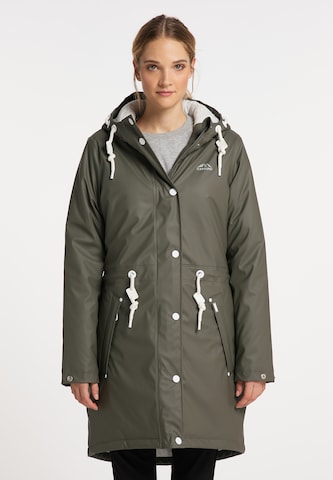 ICEBOUND Raincoat in Green: front