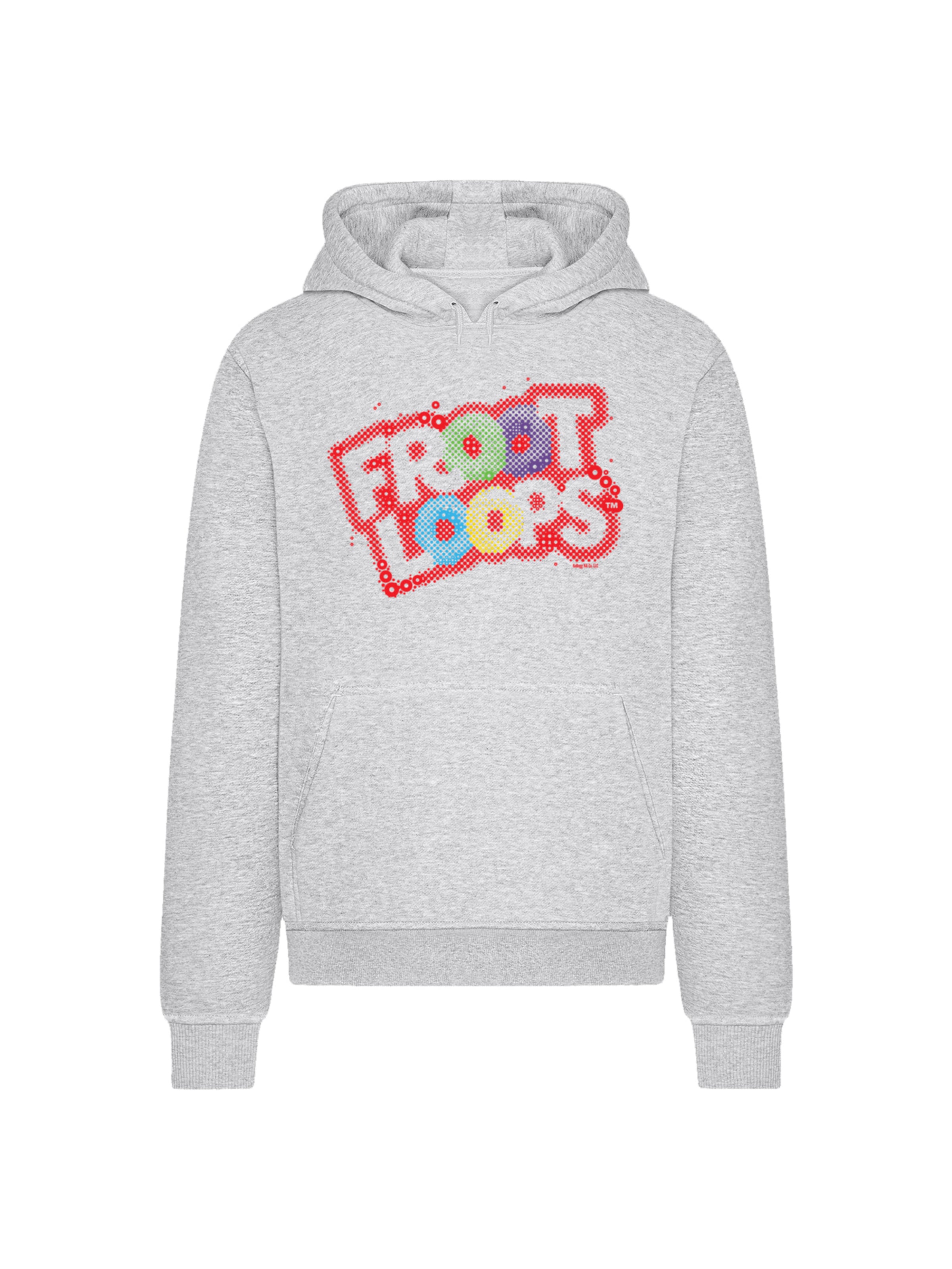 F4NT4STIC Sweatshirt 'Kellogg's Froot Loops Breakfast Cereal Pop Art' in Grey: front