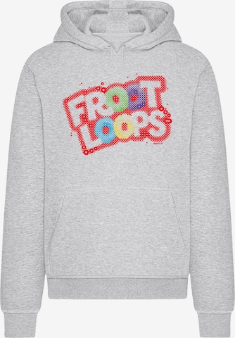 F4NT4STIC Sweatshirt 'Kellogg's Froot Loops Breakfast Cereal Pop Art' in Grey: front