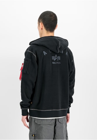 ALPHA INDUSTRIES Fleecejacke in Schwarz: Vorderseite