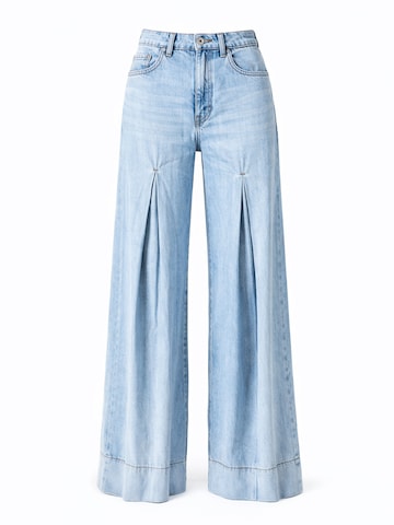 Wide Leg Jean 'Palazzo Mid Rise Jeans' IT'S BASIC en bleu