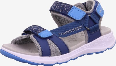 SUPERFIT Sandalias en azul / azul ahumado / gris moteado, Vista del producto