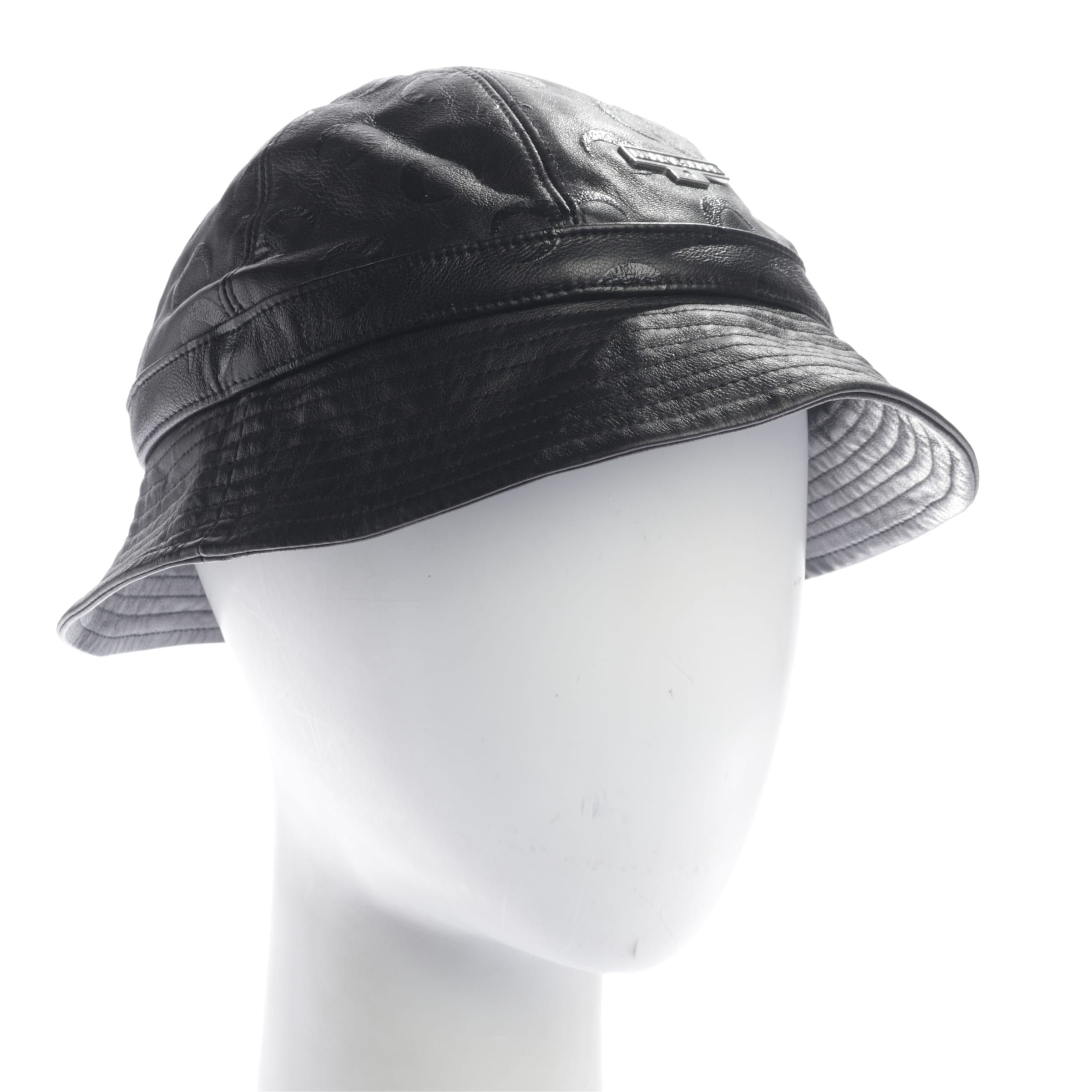 Marine Serre Mütze M in Schwarz: Vorderseite