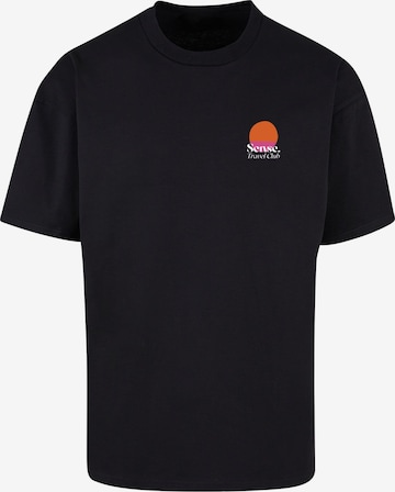 9N1M SENSE Shirt 'SENSE TRAVEL CLUB' in Black: front