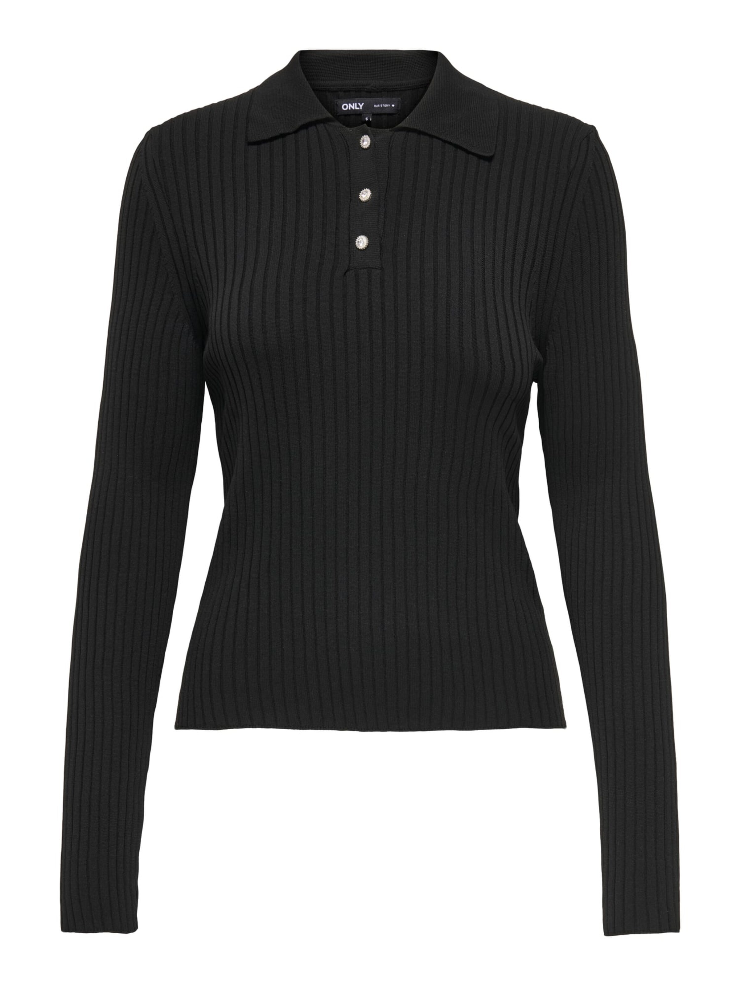 ONLY Tricot 'Elisa' in Zwart: voorkant