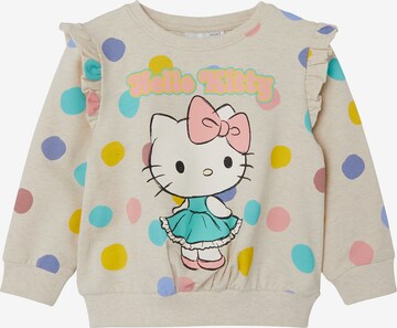 NAME IT Bluzka sportowa 'Hello Kitty' w kolorze beżowy: przód