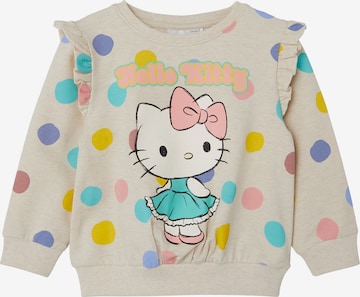 NAME IT Sweatshirt 'Hello Kitty' in Beige: front