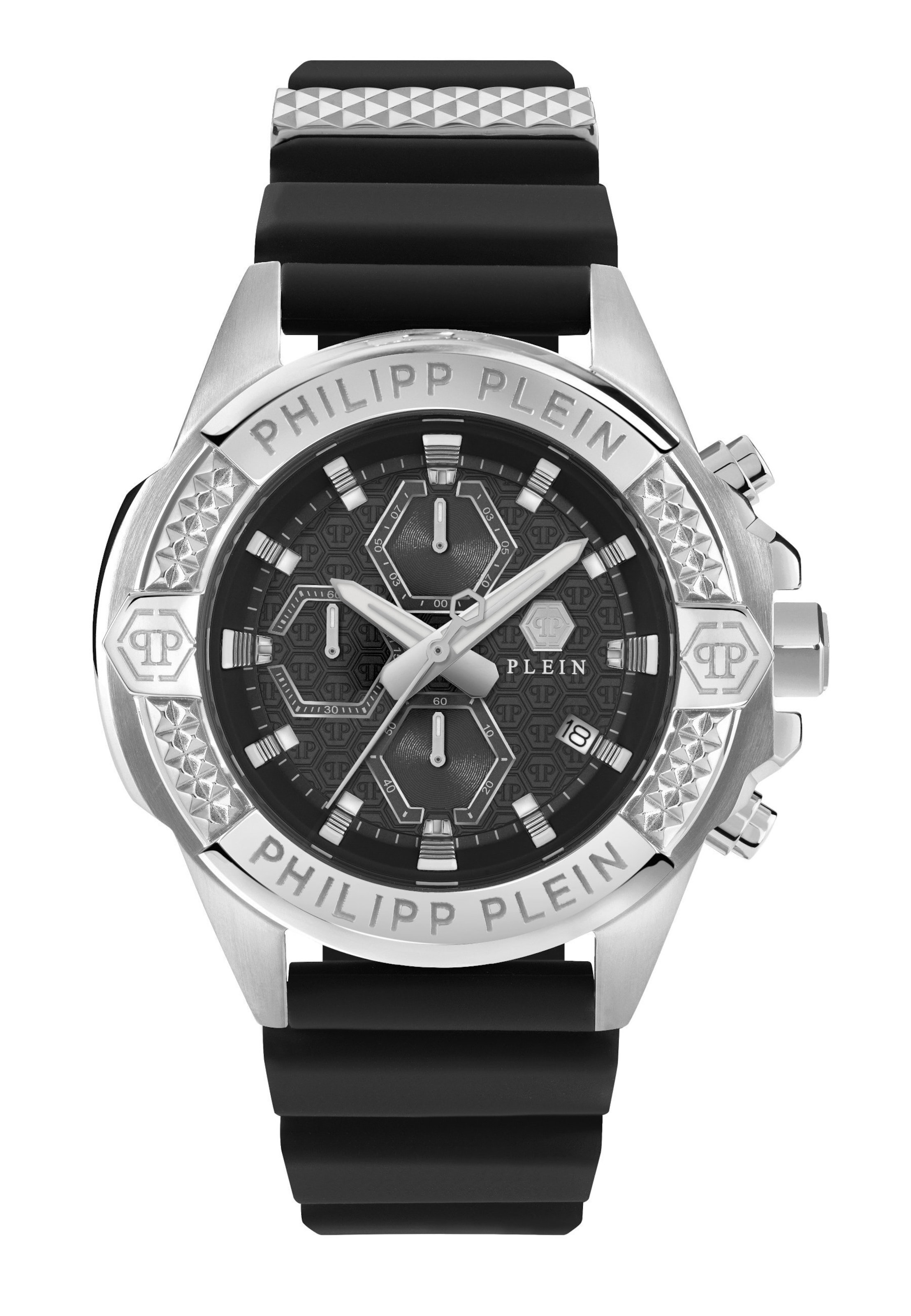 Montre à affichage analogique 'The $kull Chrono' Philipp Plein Watches en noir : devant