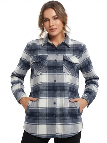 Chemisier 'Women's flannel shirt with 4 Pockets' Radwa en bleu