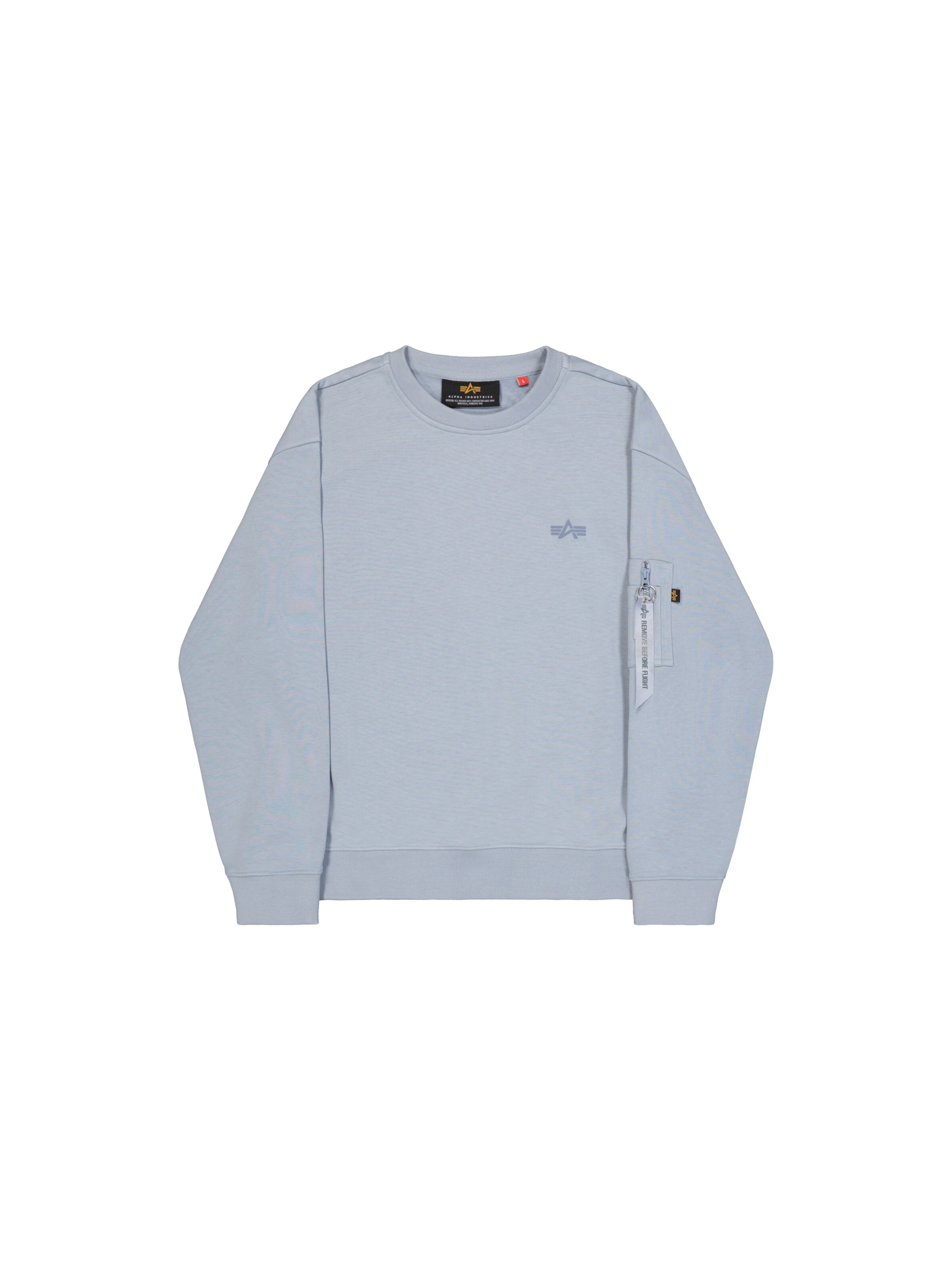 ALPHA INDUSTRIES Sweatshirt 'DTM' in Grey: front