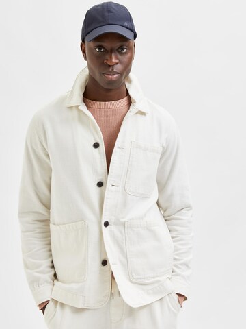 Veste mi-saison SELECTED HOMME en blanc