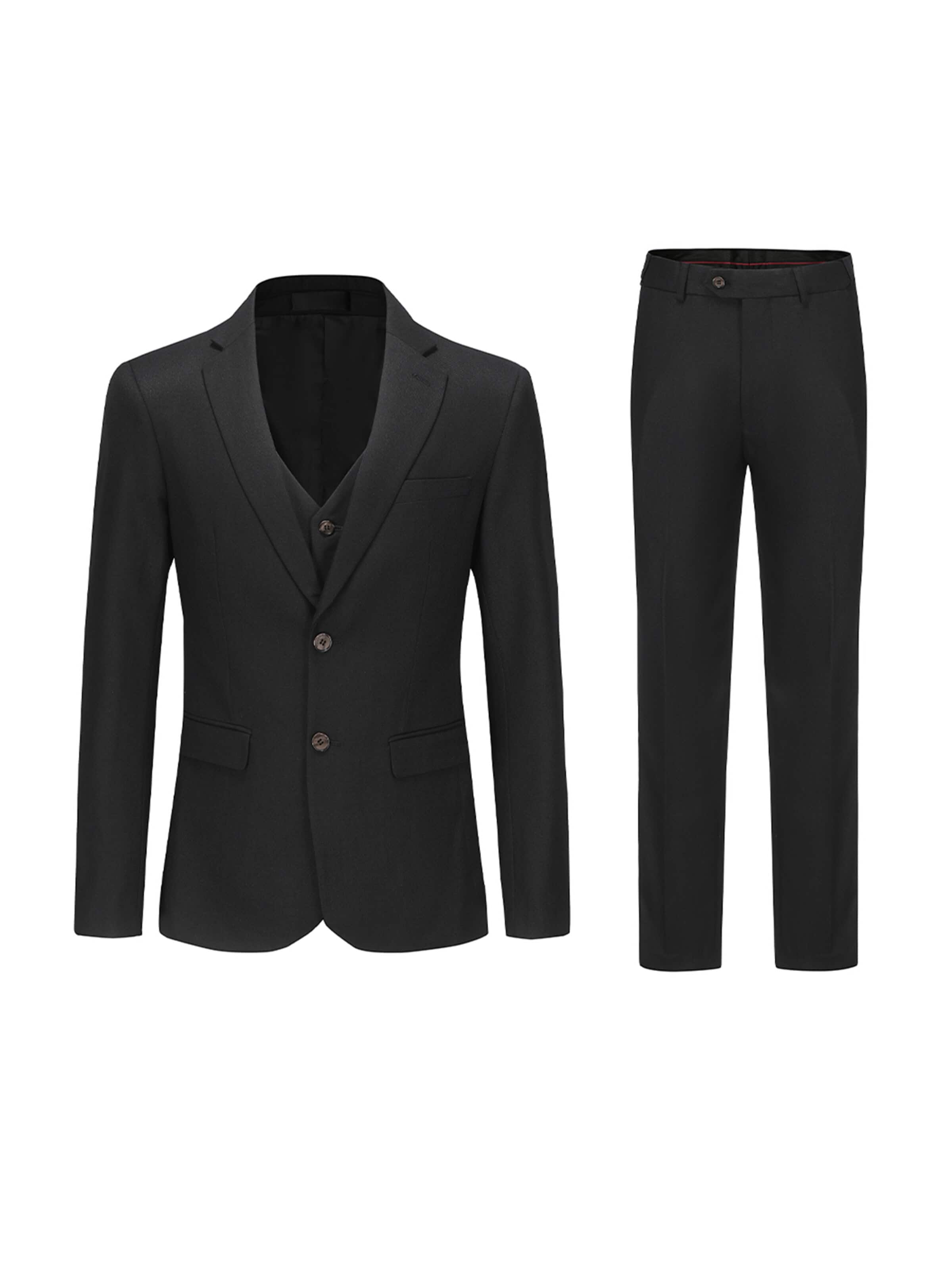ALLTHEMEN Suit 'Zweiklang' in Black: front