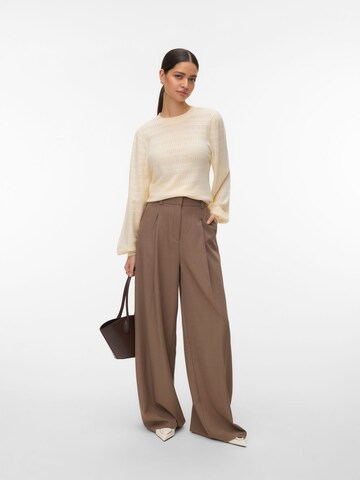 VERO MODA Вязаная кофта 'VMLIMONE' в Бежевый: спереди