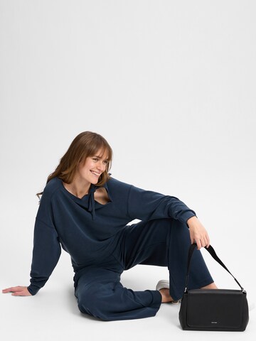Wide Leg Pantalon à pince 'Esrah' BOSS en bleu