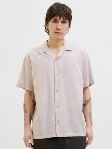 Comfort fit Camicia 'JJSummer Resort' di JACK & JONES in beige: frontale