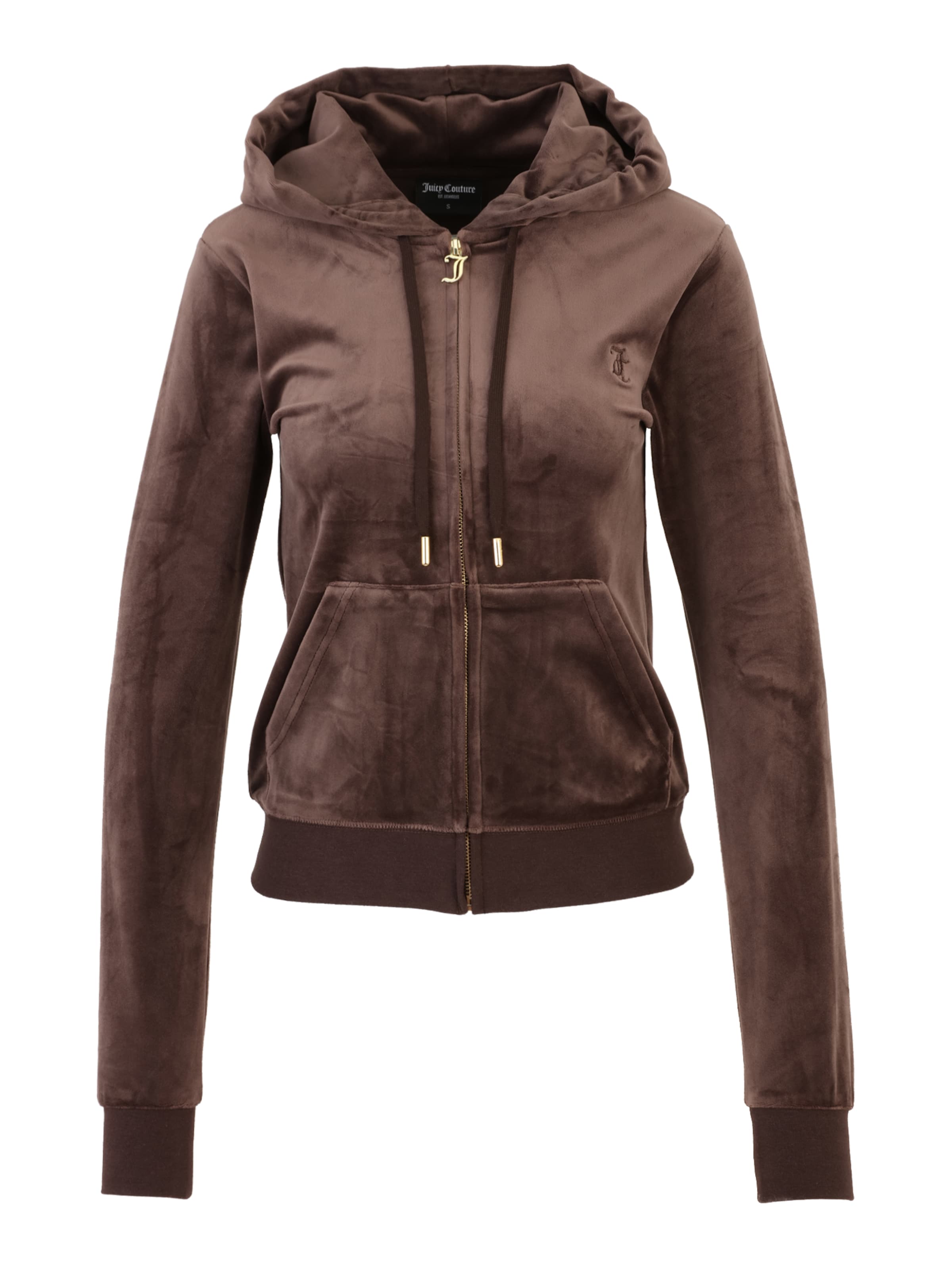 Juicy Couture Petite Zip-Up Hoodie 'ROBERTSON' in Brown: front