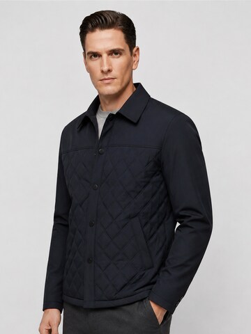 ALLTHEMEN Winter Jacket 'Rautenstich' in Blue