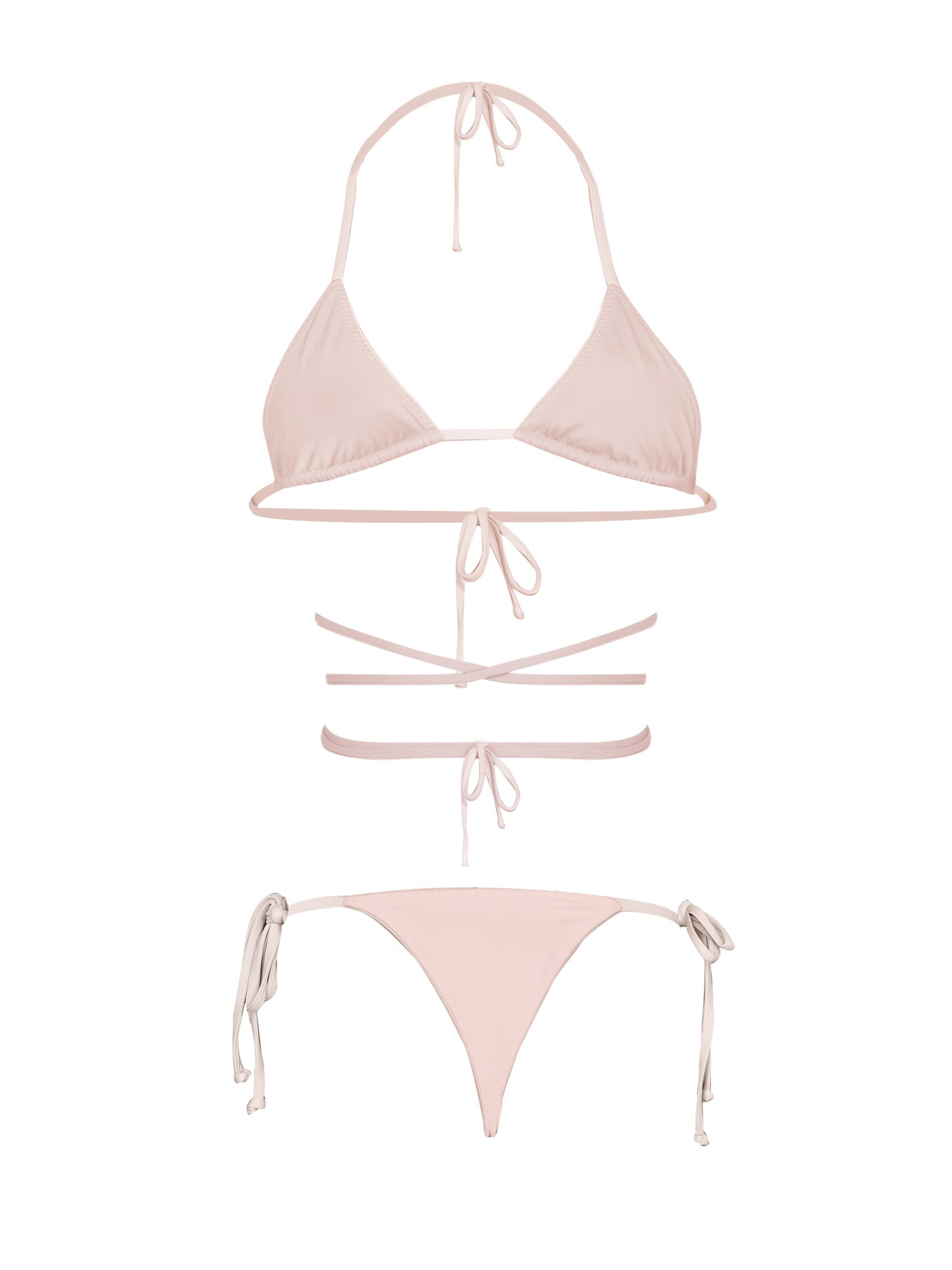 Kadoo Triangle Bikini 'ECONYL® Tuscan Bloom Set 2-tlg.' in Beige