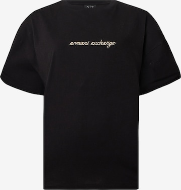 Tricou de la ARMANI EXCHANGE pe negru: față