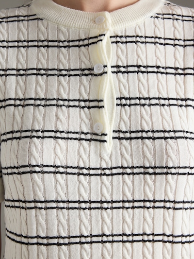 Trendyol Pullover em ecru / preto, Vista do artigo