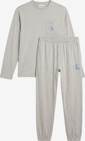 Calvin Klein Underwear - Pijama largo en gris: frente