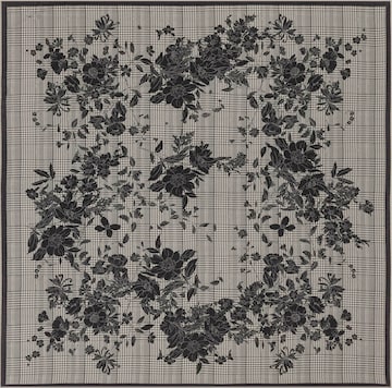 Foulard 'BLOOMING FRAME' di Roeckl in nero: frontale