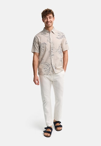 INDICODE JEANS Regular fit Business shirt in Beige