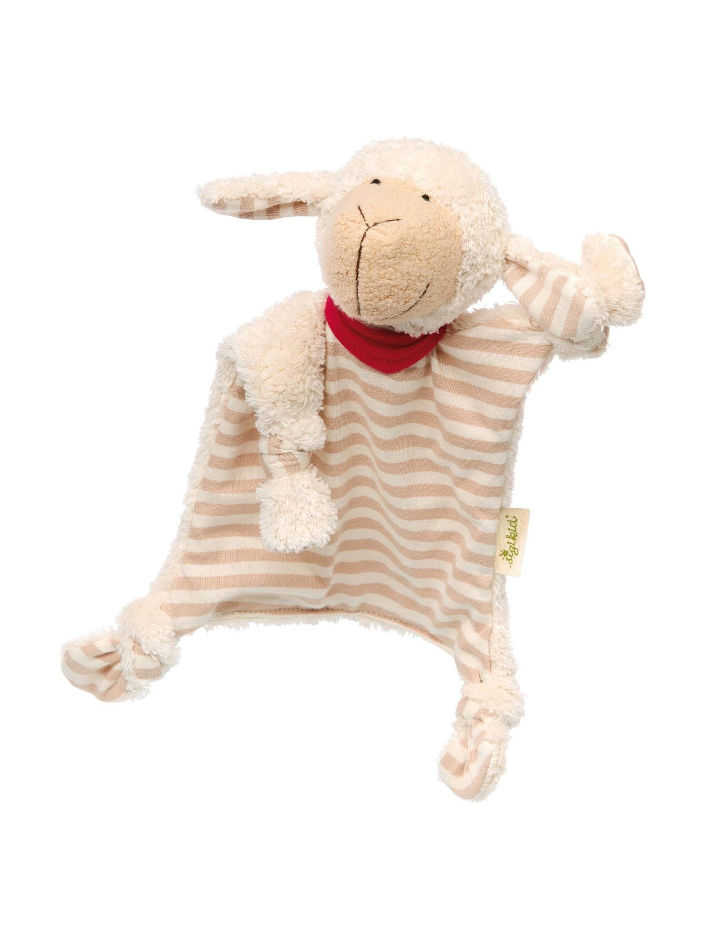 SIGIKID Kuscheltiere 'Schnuffeltuch Natural Stripes Green Collection'‌‌ in Weiß: Vorderseite