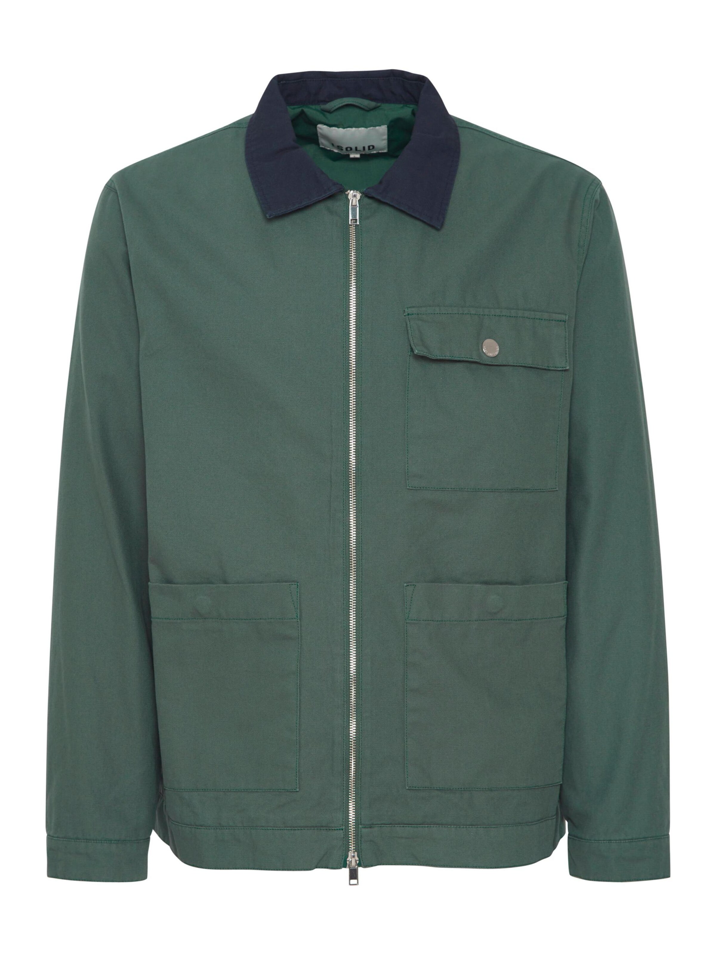 !Solid Übergangsjacke in navy / grün / silber, Produktansicht