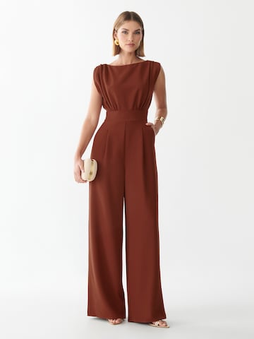 BWLDR Jumpsuit 'STELLA' in Braun: Vorderseite