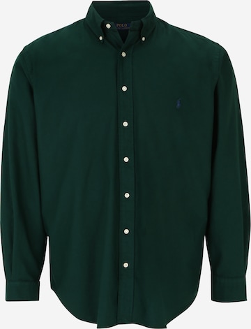 Polo Ralph Lauren Big & Tall - Ajuste regular Camisa en verde: frente