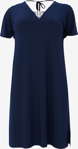 Yoek Dress in Blue: front