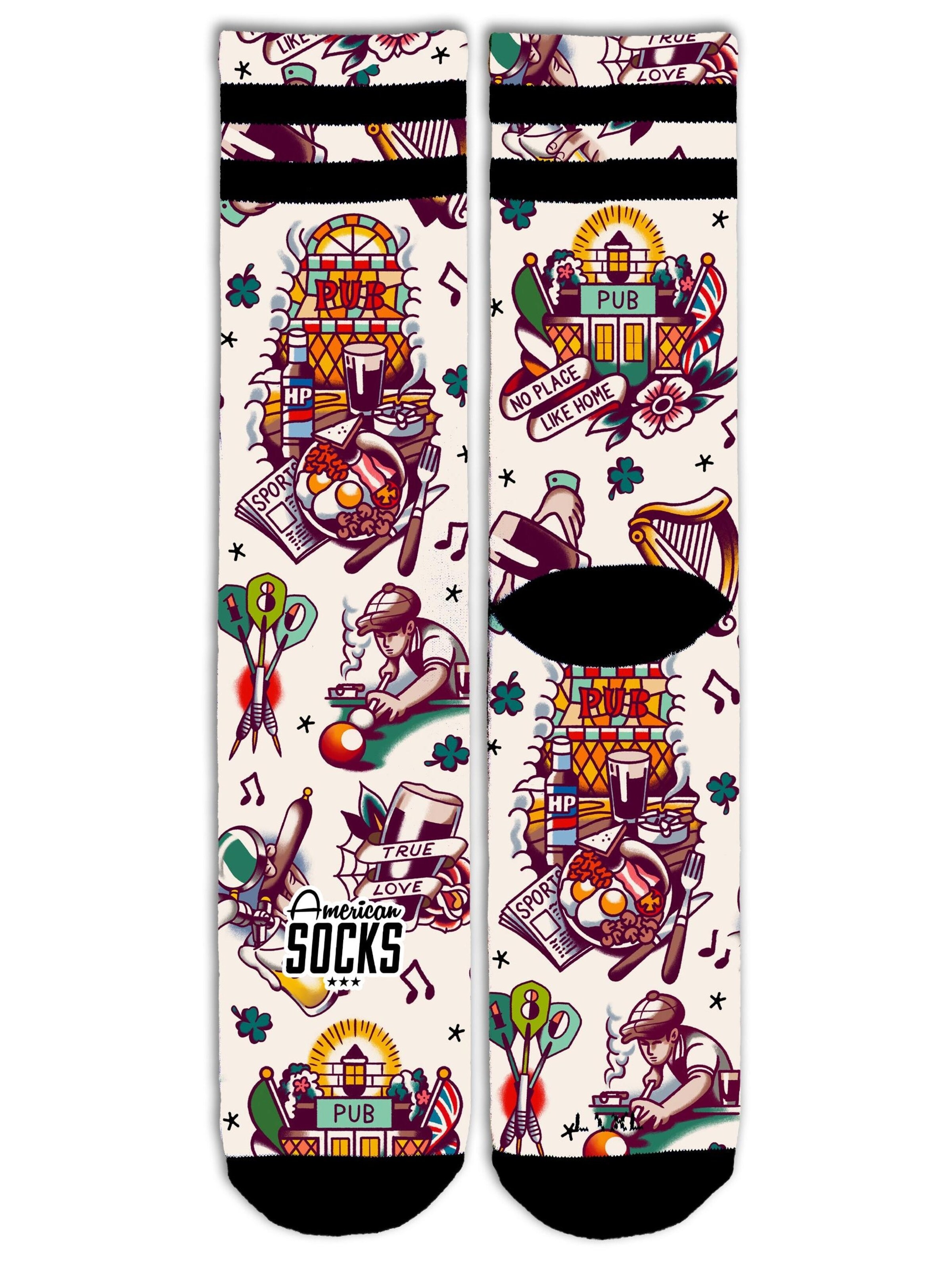 American Socks Socken 'Pub'‌‌‌‌‌ in Beige