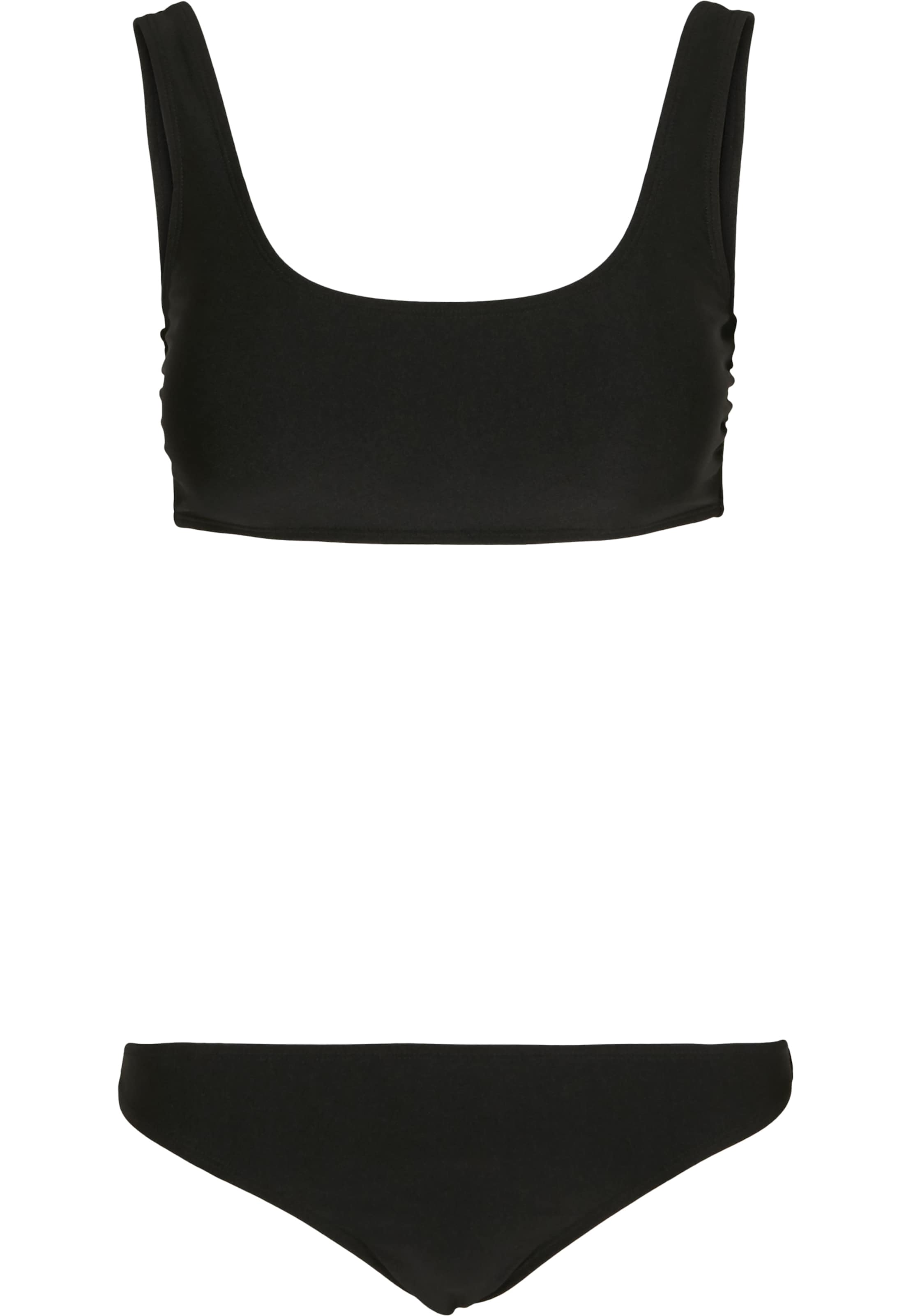Urban Classics Korzetová Bikiny – černá: přední strana
